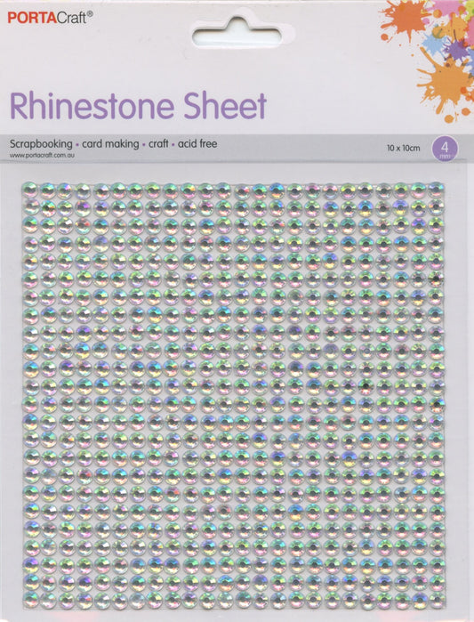 Rhinestone Sheet - Iridescent - 4mm