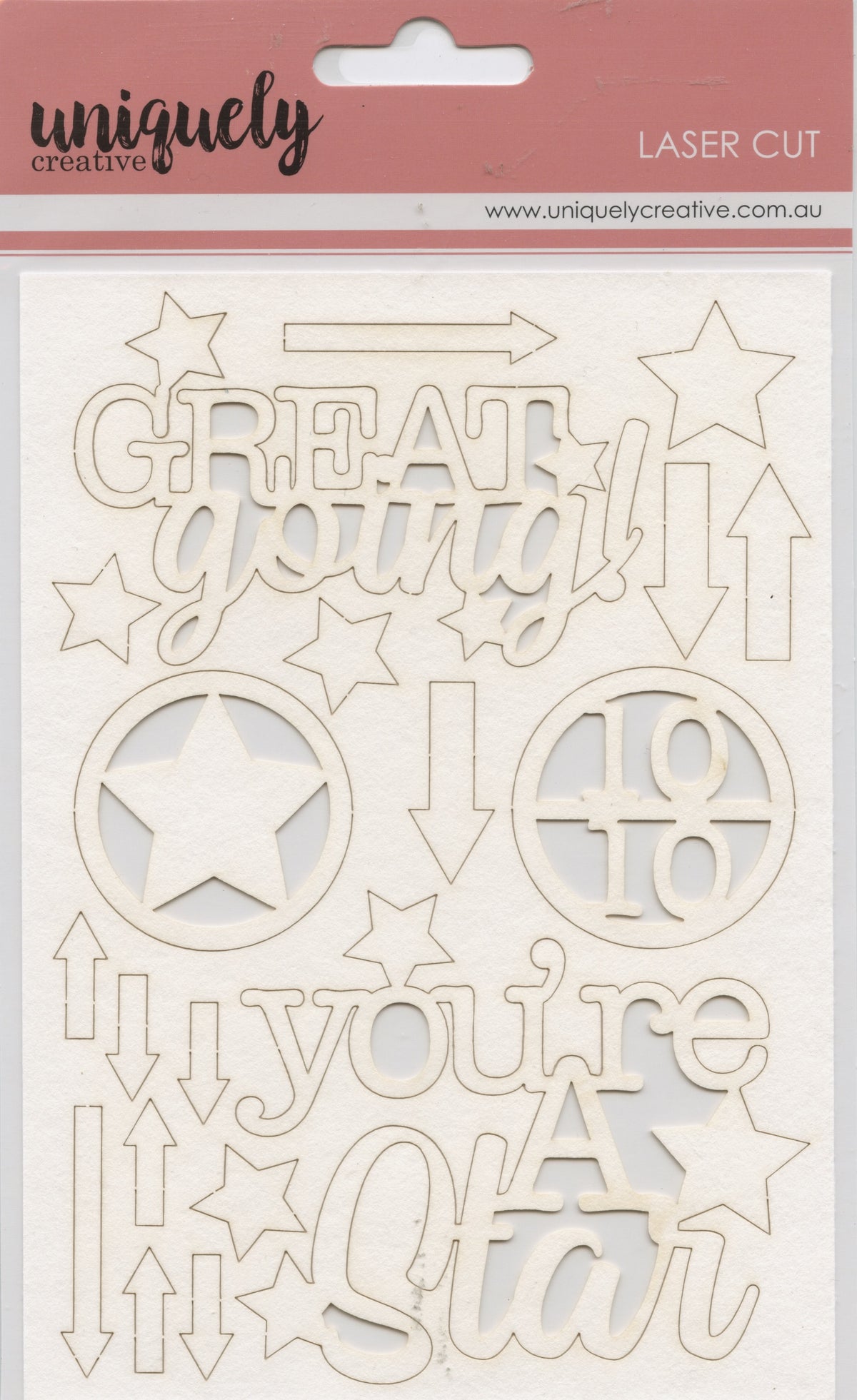 Laser Cut Die Cut - Class in Session - Assorted Size Cuts