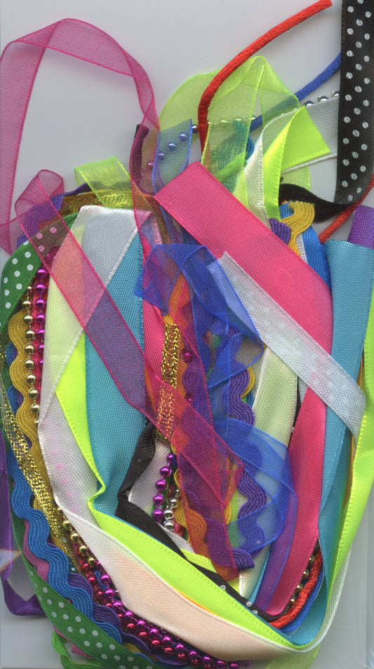Craft Ribbon Mix - Various colours and lengths