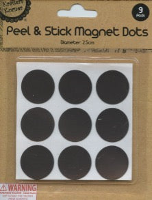 Peel & Stick Magnet Dots - 9pk - 2.5cm