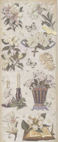 Embossed Stickers - Sympathy Theme #2 - 11 pce