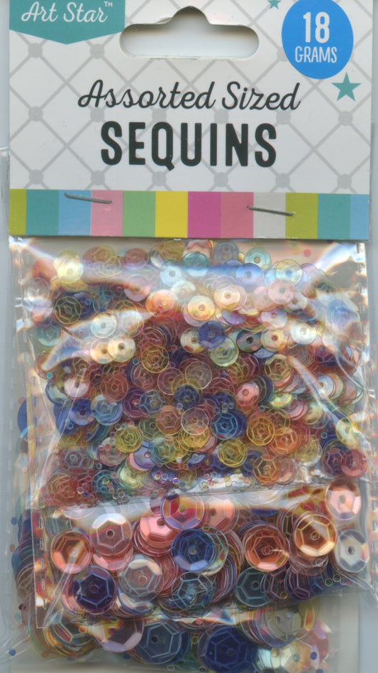 Sequins - Assorted Colours/Sizes - 18 Grams