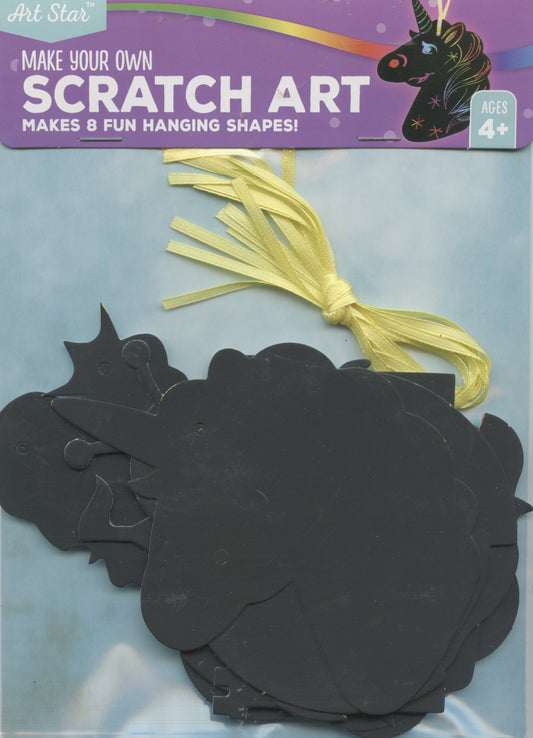 MYO Scratch Art - Makes 8 Hanging Shapes - Set 1 - Girl Theme