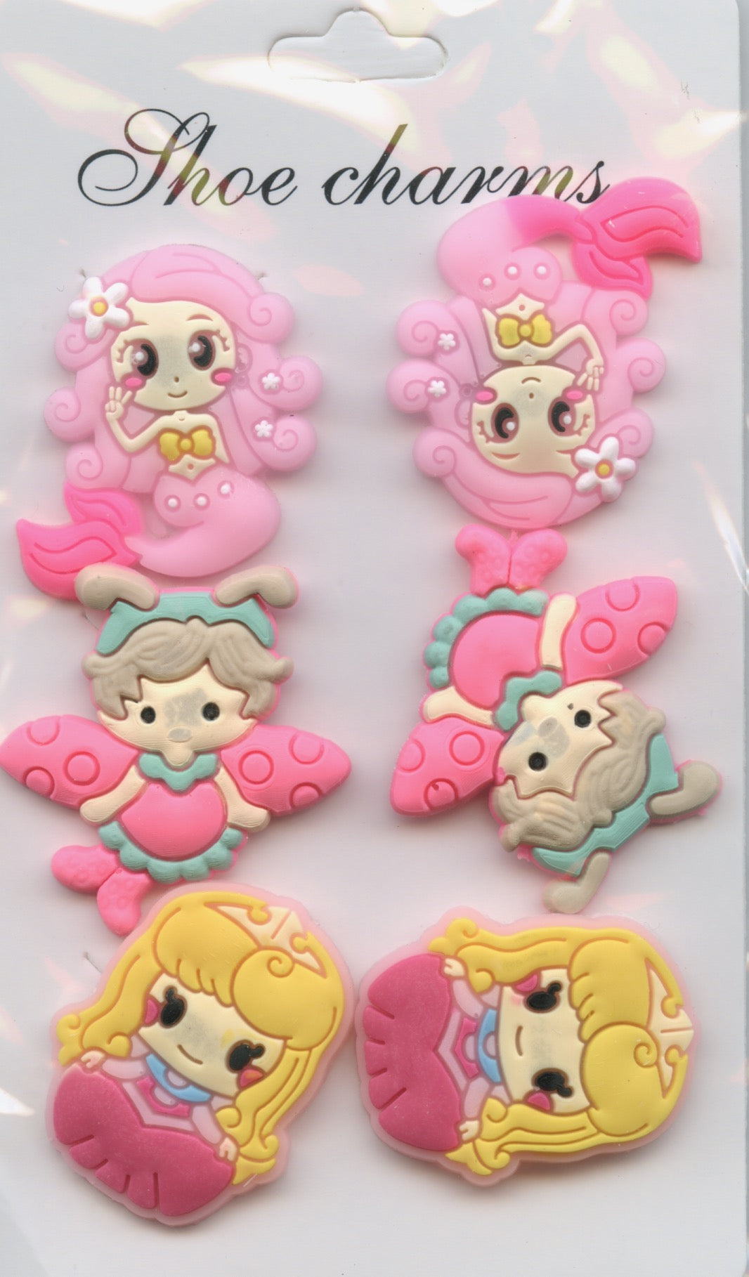 Shoe Charms - Mermaids & Fairy theme - 6pc