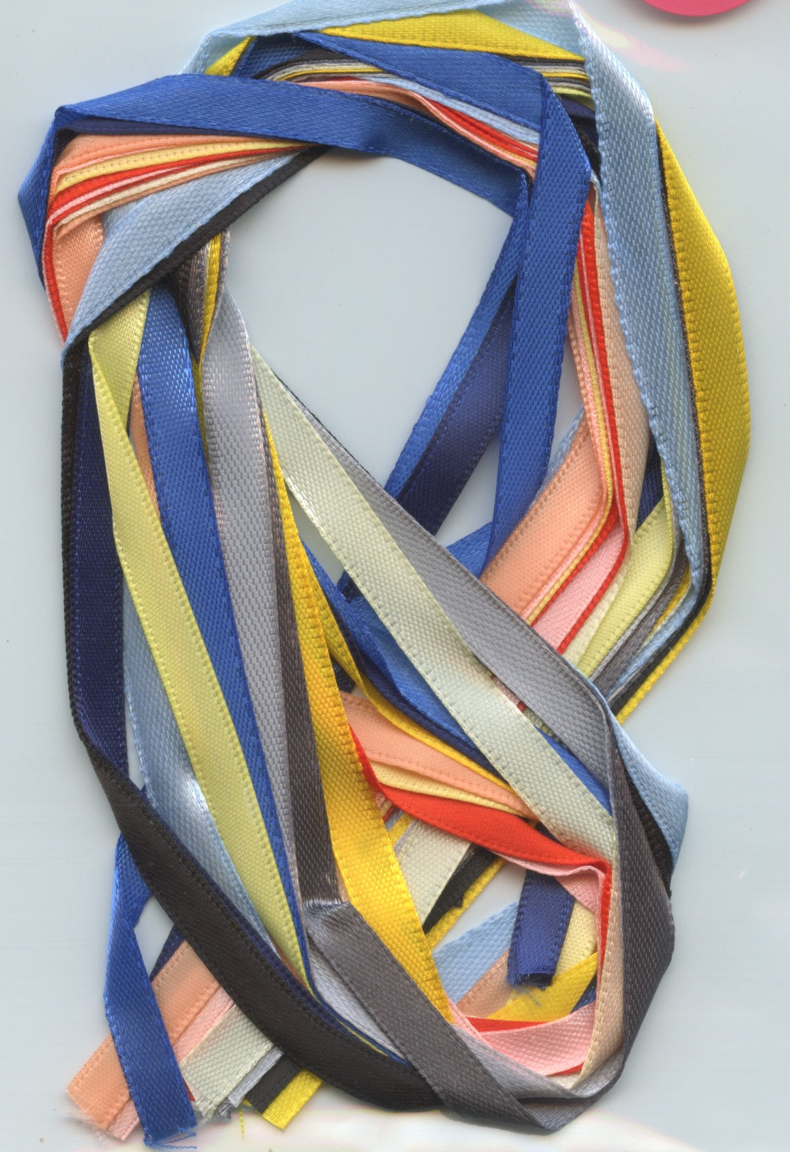 Craft Ribbon - 12 x .60cm lengths - 6mm Assorted colours - Pack #7A