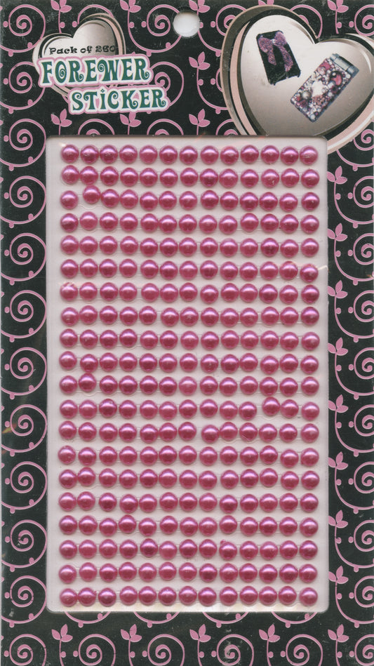 Forever Sticker - Rhinstones - 260pc - Pink - 5mm