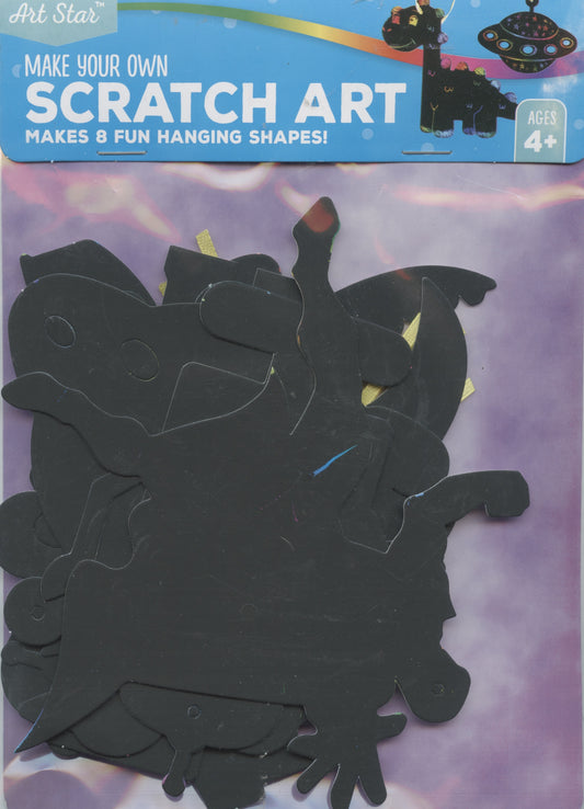 MYO Scratch Art - Makes 8 Hanging Shapes - Set 2- Boy Theme