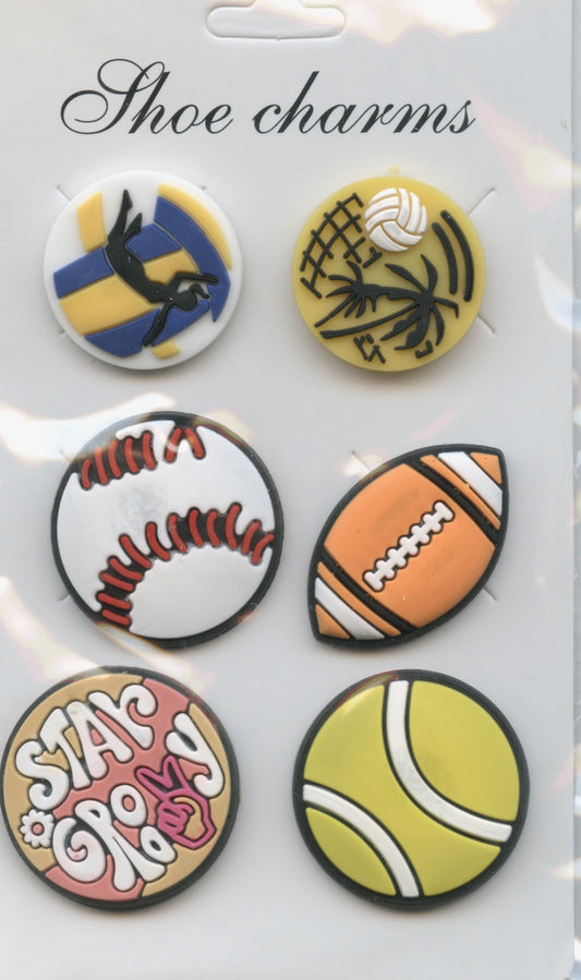 Shoe Charms - Ball shape - 6pc