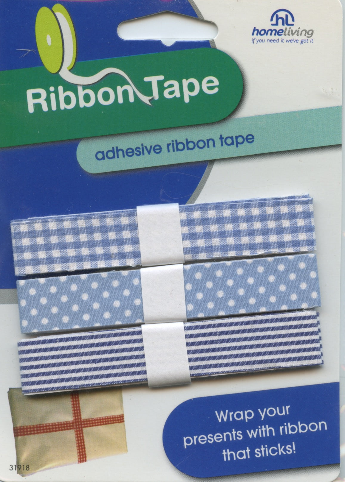 Ribbon Tape Adhesive Assorted Colours- Blue/White – The Crafty Bear Shop