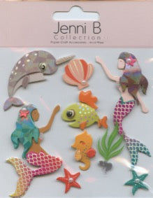 Jenni B Collection - 3D Mermaid Embellishments - 9pk