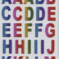 Alphabet Stickers - Rainbow Shimmer - 2 Sheets