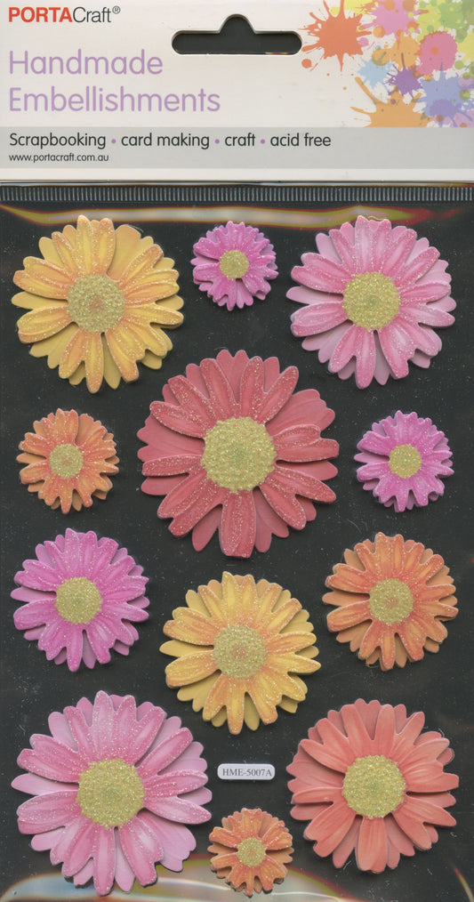 Handmade Embellishments Adhesive - Daisies #1