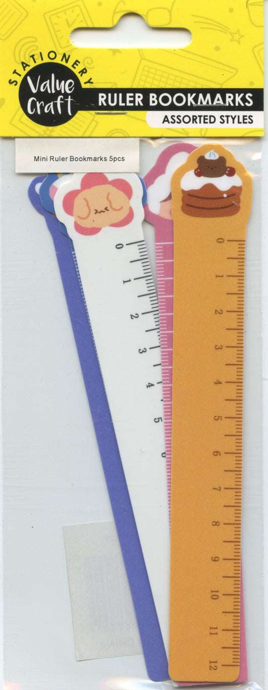 Mini Ruler Bookmarks - 5pc