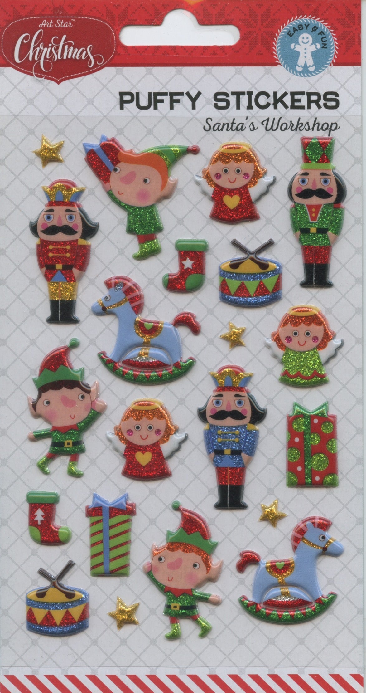 Art Star Santa’s Workshop Puffy Stickers - 21 pk