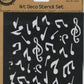 Art Deco Stencil Set - Set #3 - 5 sheets - 15x15cm