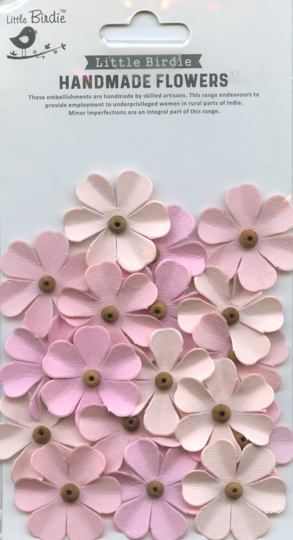 Little Birdie Handmade Flowers - Beaded Fancies - Pink Tones - 18pk