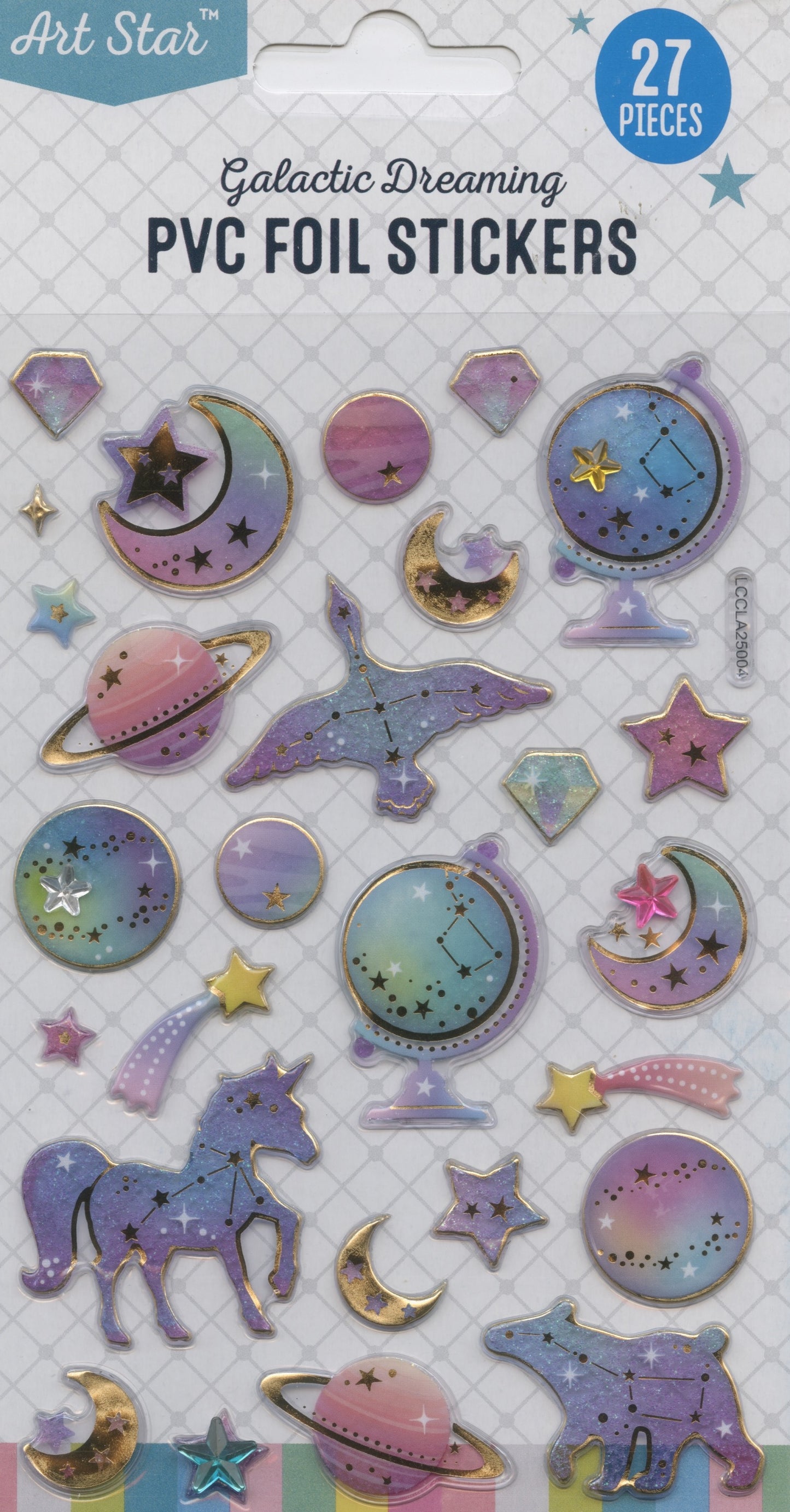 Art Star PVC Foil Stickers - Galactic Dreaming - 27 pc