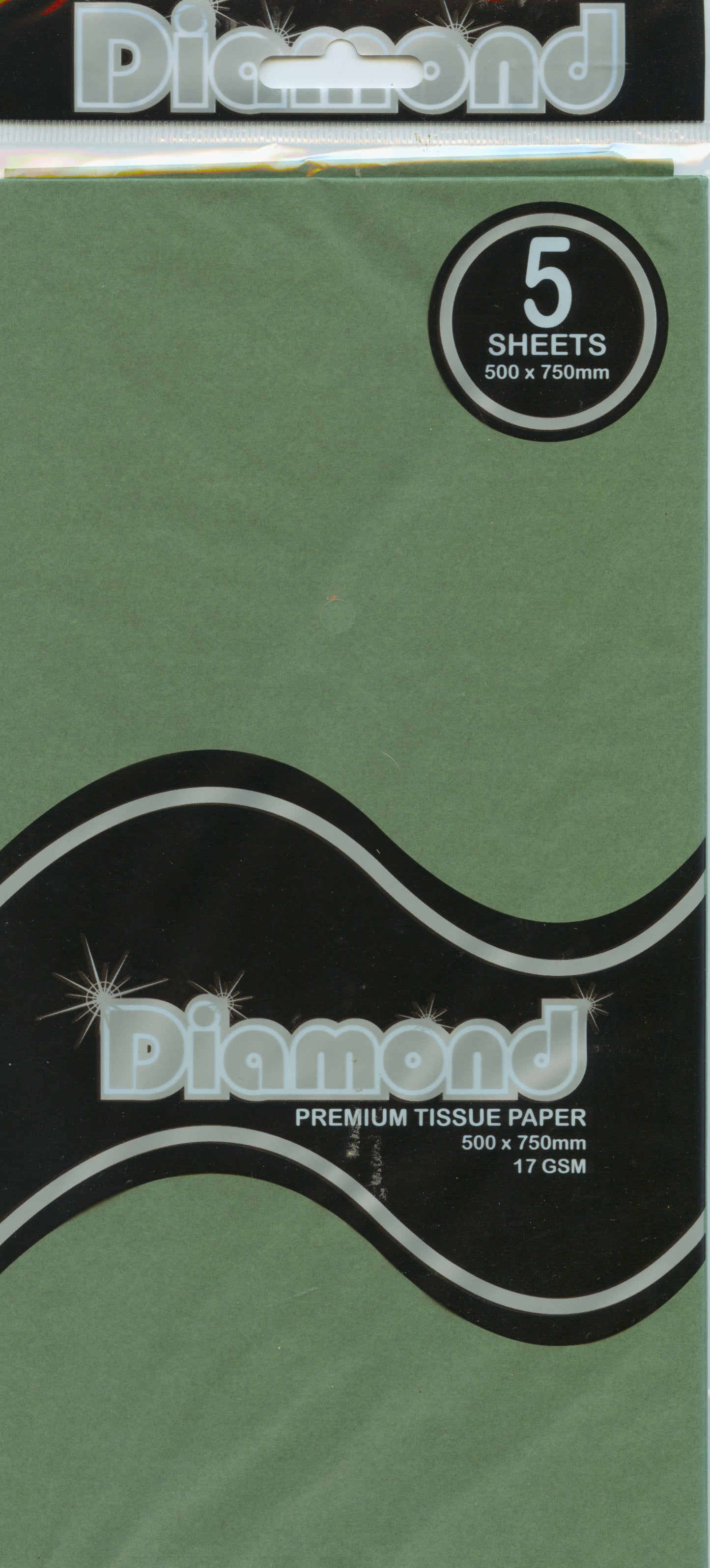 Premium Tissue Paper Classic Hunter Green 5 Pack - 750mm x 500mm