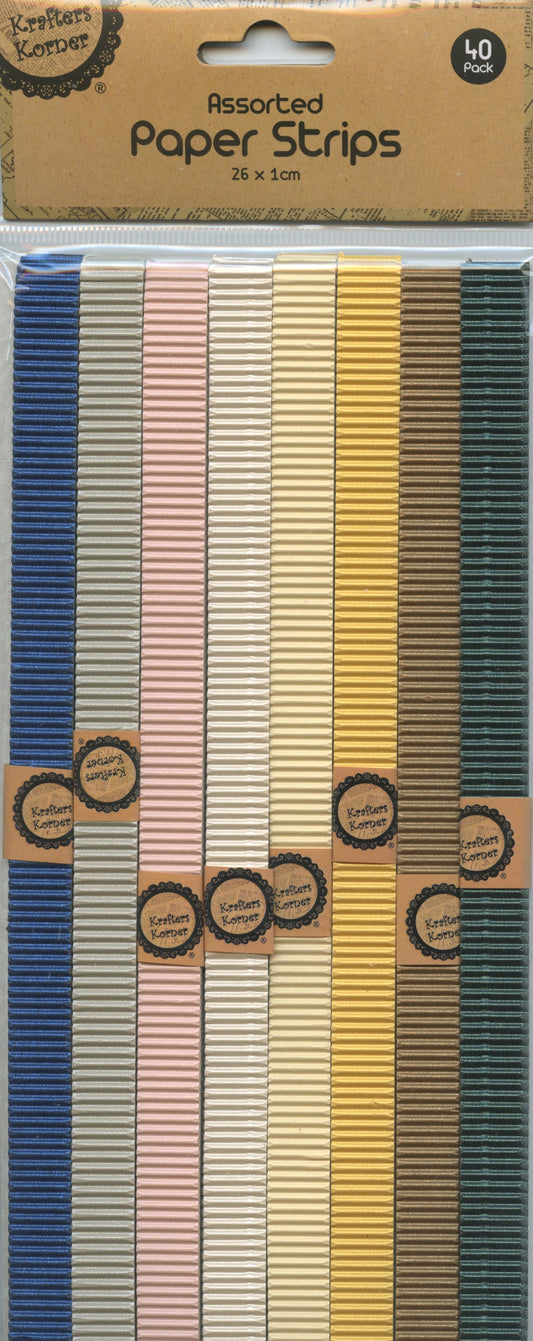 Corrugated Strips - Various Colours - 40 pk - Length 26cm