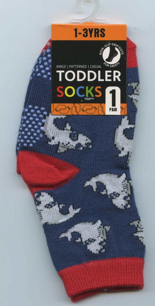 Toddler Socks - 1-3 Yrs - Sharks - 1 pair