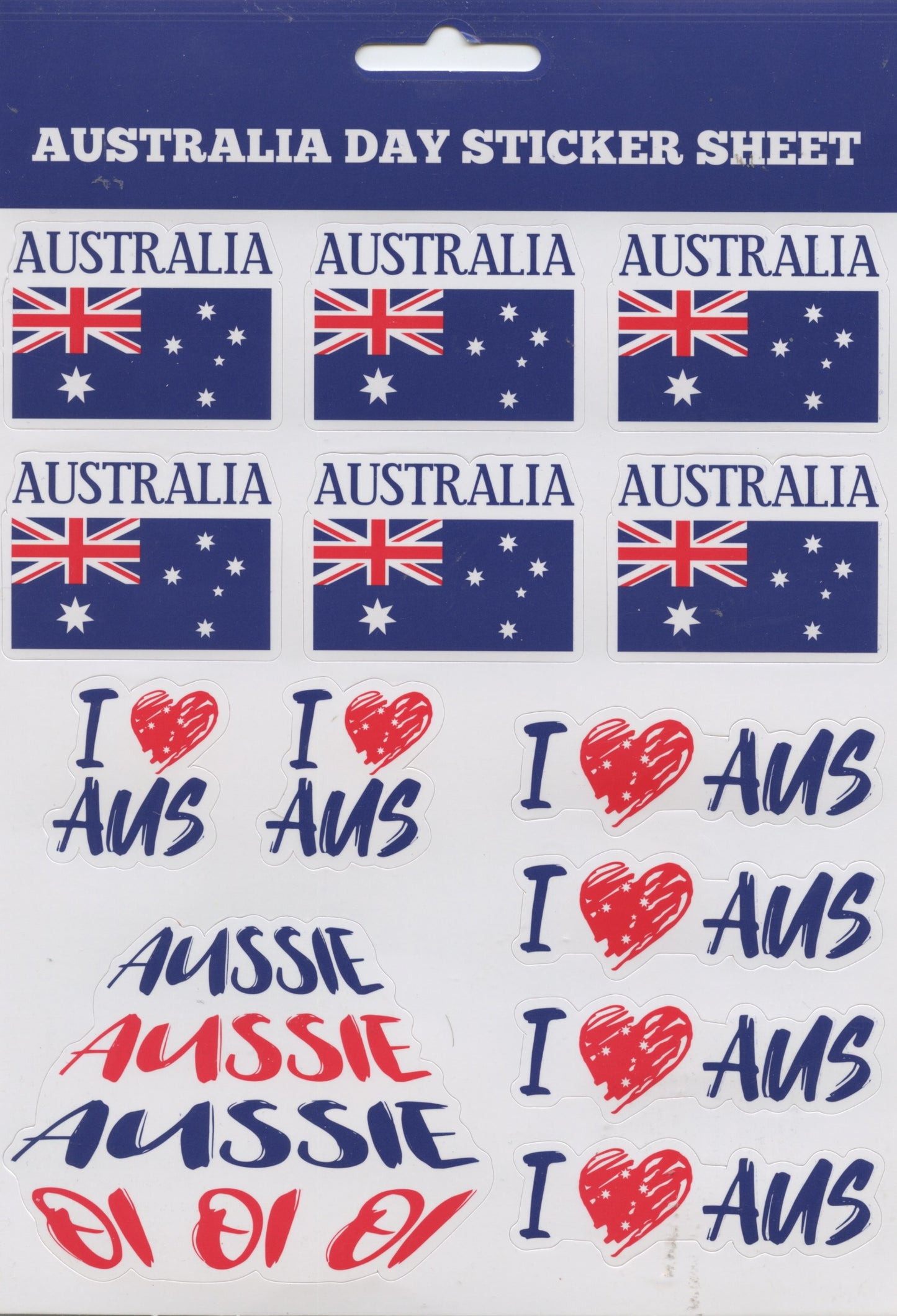 Australia Day Stickers- 13 pk