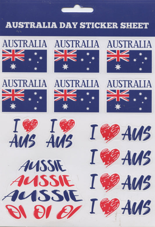 Australia Day Stickers- 13 pk
