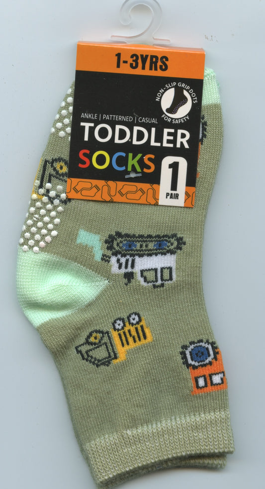 Toddler Socks - 1-3 Yrs - Trucks - 1 pair