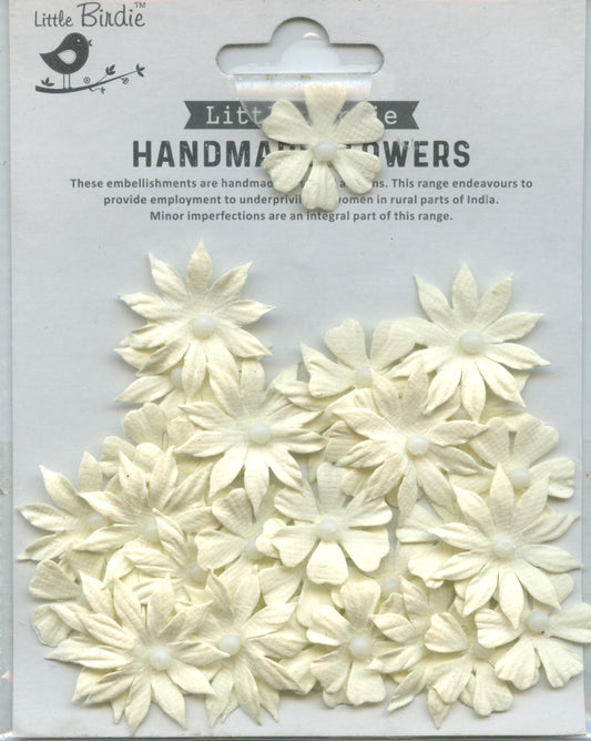 Little Birdie Handmade Flowers Valerie Moon Light 32pc