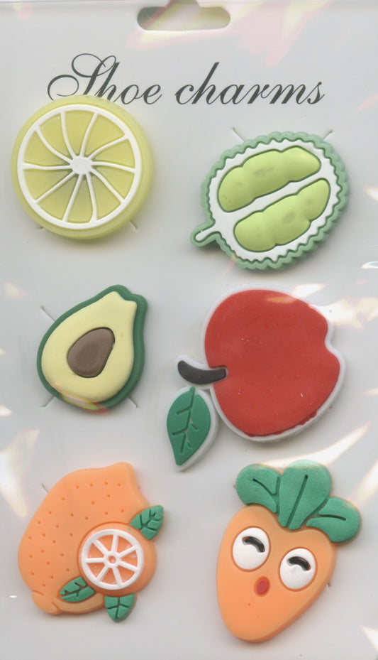 Shoe Charms - Fruit - 6pc