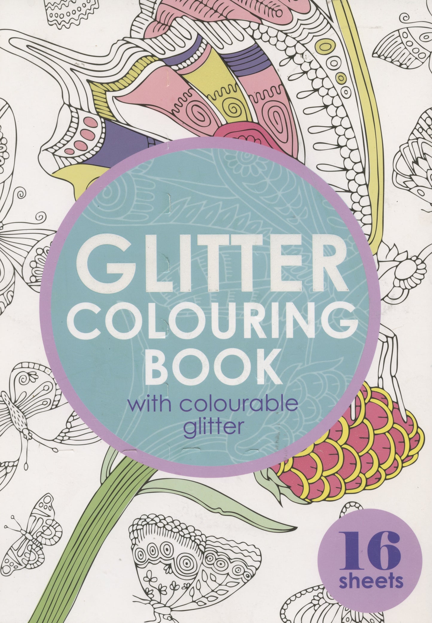 Glitter Colouring Book - Various Designs - 16 pages