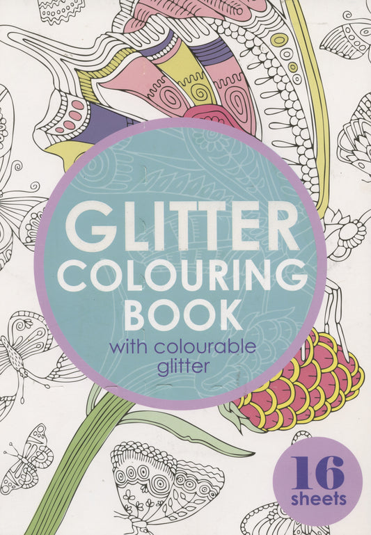 Glitter Colouring Book - Various Designs - 16 pages