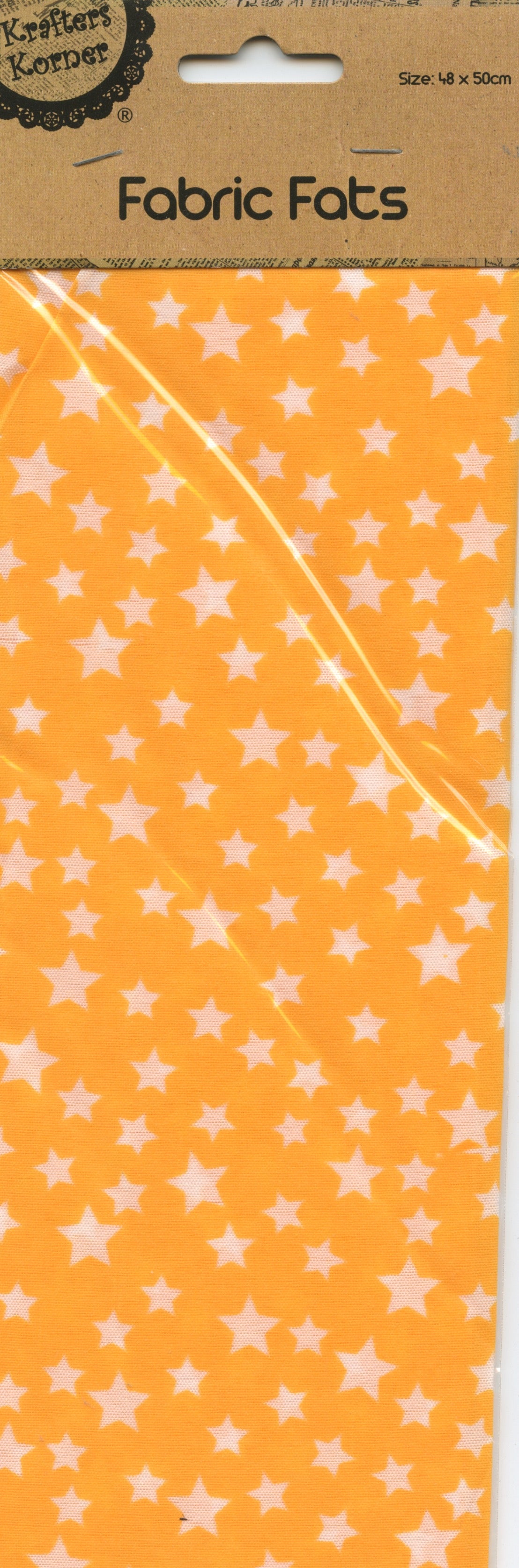 Craft Fabric Fats Stars - 48x50cm - Orange