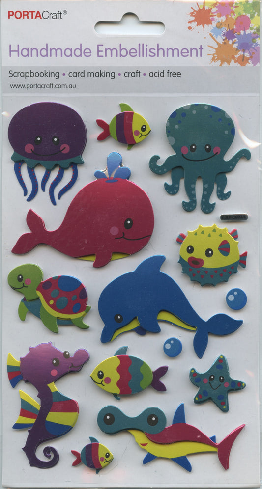 Porta Craft - Sea Creatures #1 Embellishments - 14 pc