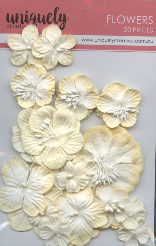 Flowers - Chantilly Lemon -  20 pieces