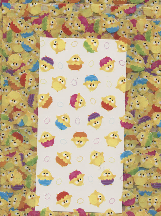 Easter Cellophane - Clear with Chicks in Eggs print - 3m x 76cm