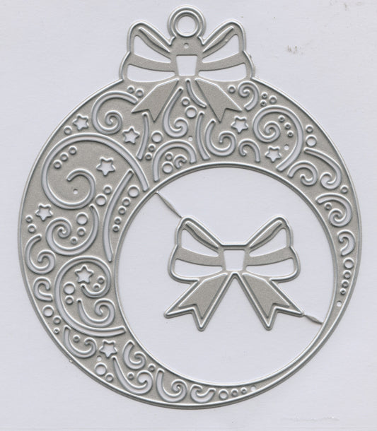 Metal Dies - Christmas Bauble with Bows - Design #2