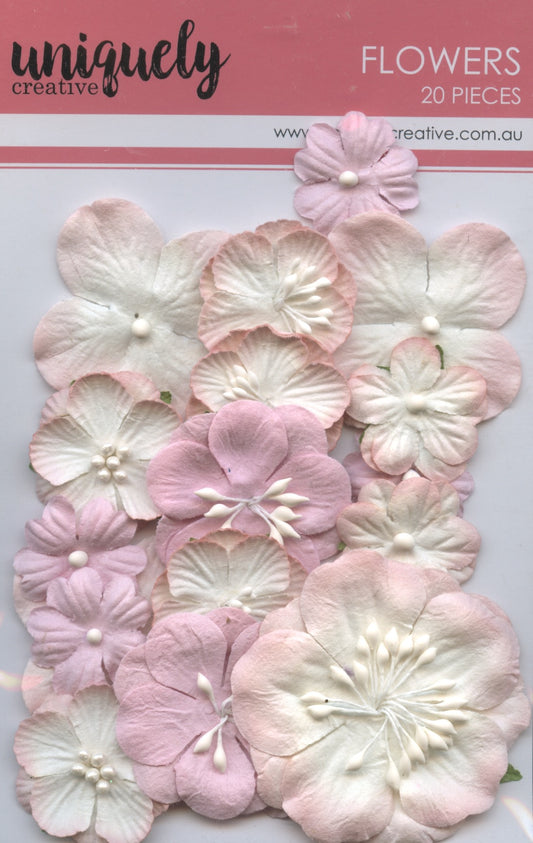 Flowers - Dusty Pink -  20 pieces