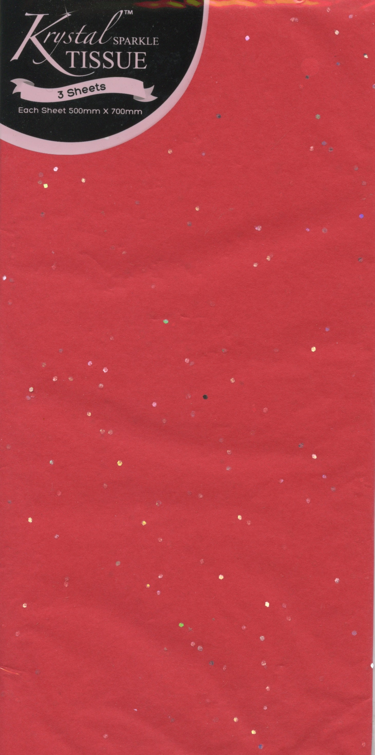 Patterned Tissue Paper Red Tissue Paper - Red with Sparkles - 3 Sheets - Each sheet 70cm x 50cm ...
