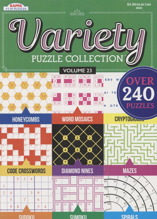 Variety Puzzle Collection Vol 23 - 89 pages - 240 puzzles
