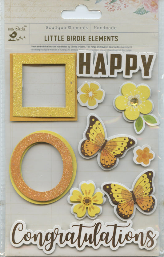 Little Birdie - Expressions - Daffodil - 10 pc