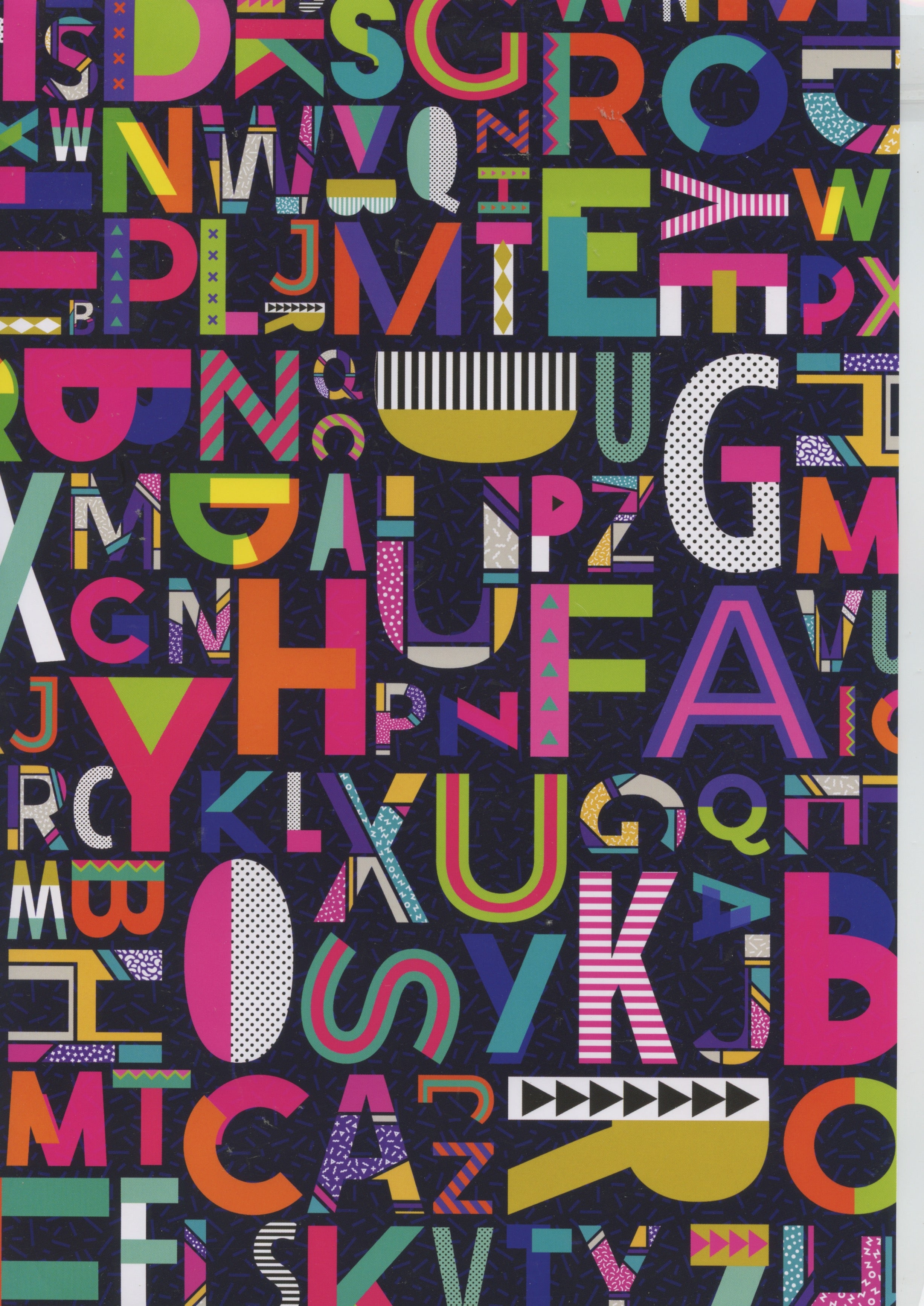 A4 Typographic Design #8 Paper - 1 Sheet – The Crafty Bear Shop