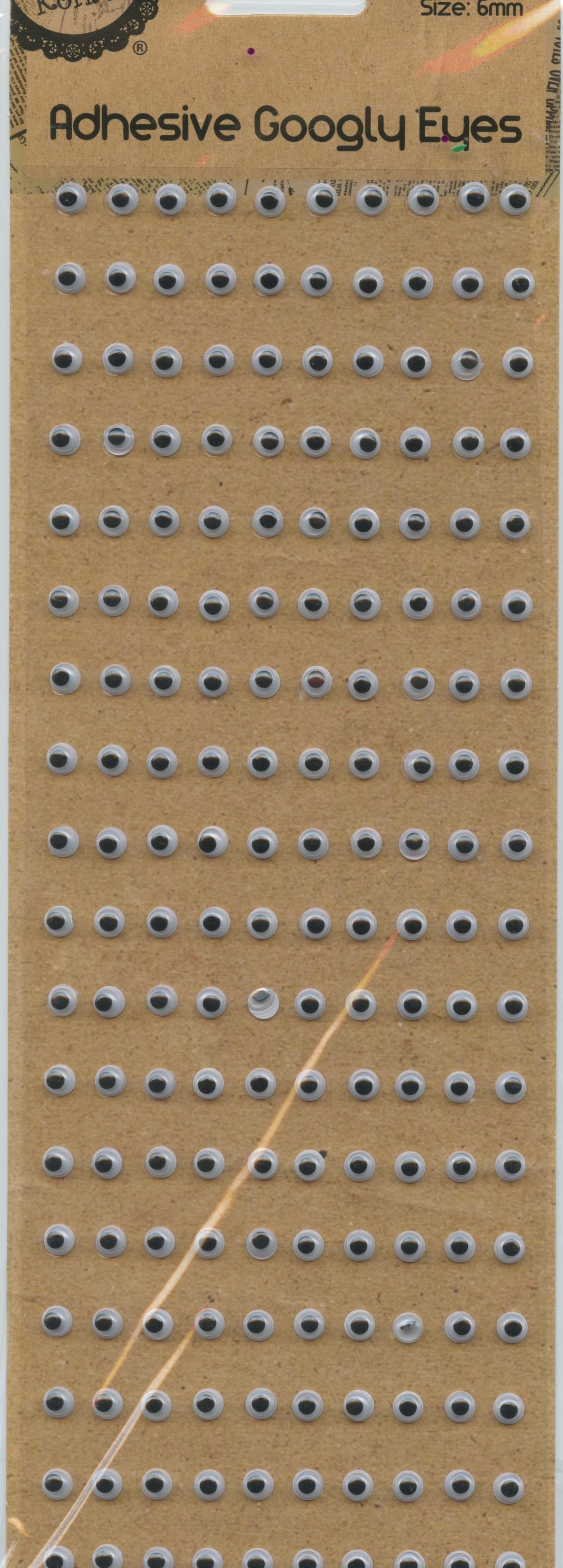 Adhesive Googly Eyes - 6mm - Pack of 180