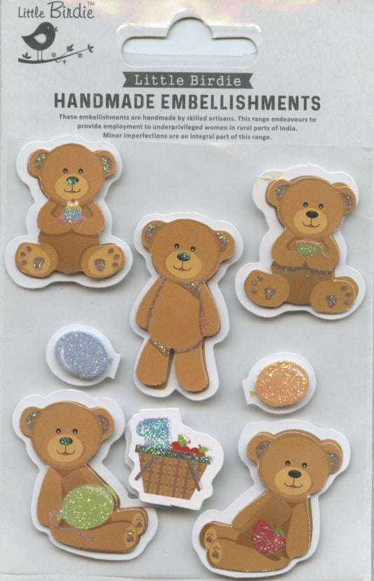 Little Birdie Handmade Mini Teddy Bears 8pc