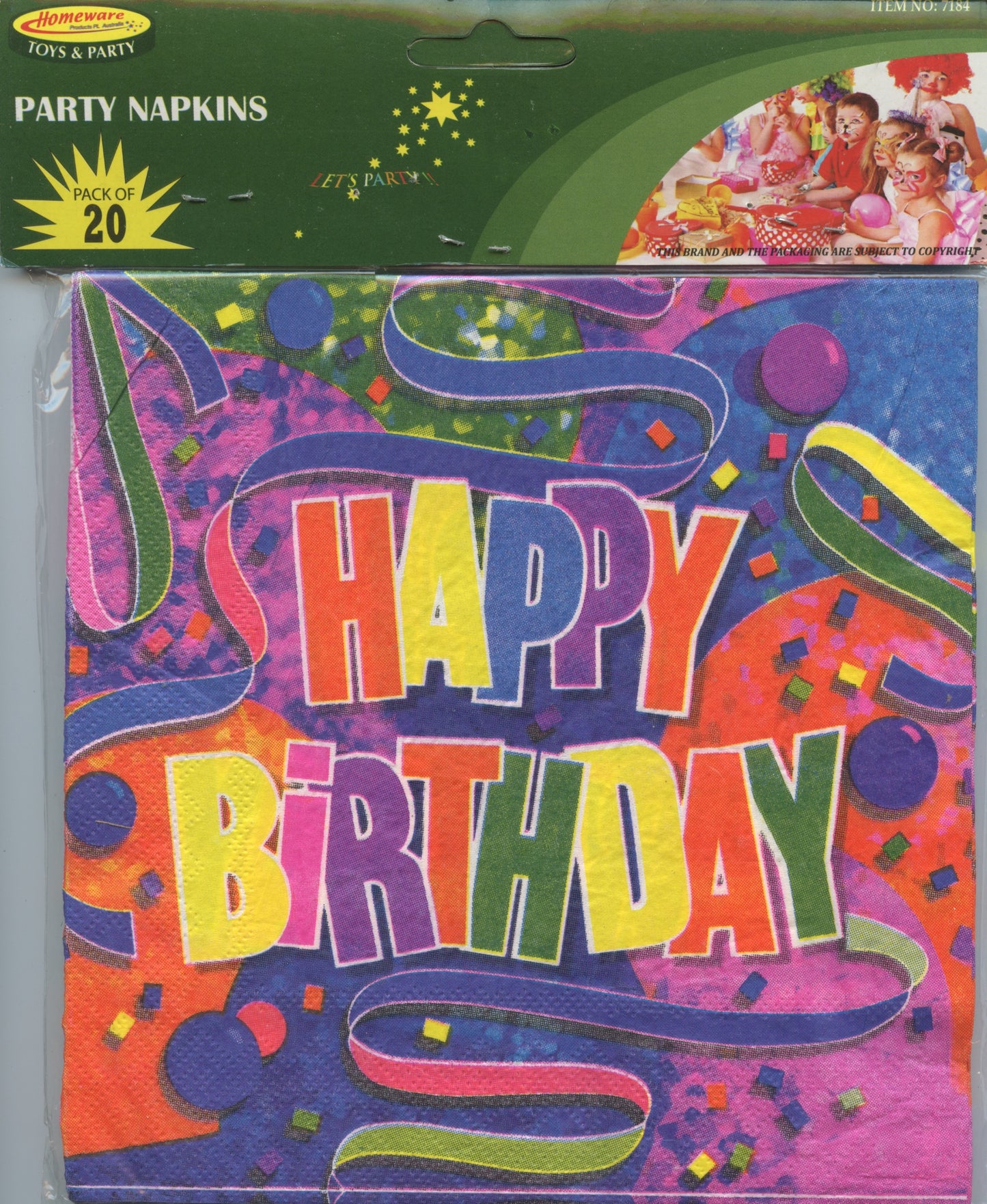 Party Napkins - Happy Birthday - 20 pk