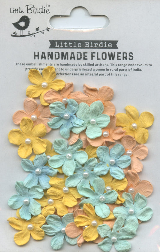 Little Birdie Handmade Embellishments - Pearl Petites Pastel Palette 32pk
