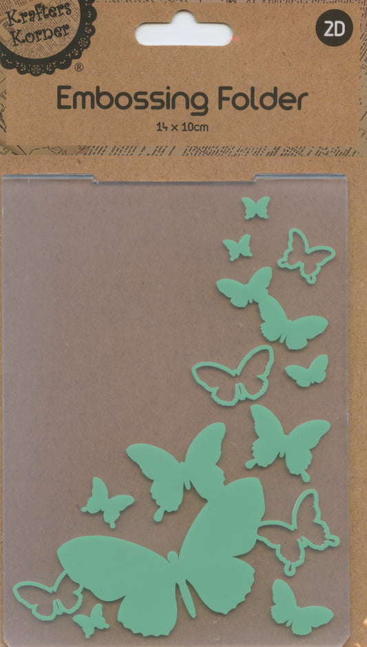 Embossing Folder - Butterflies various sizes - One Folder