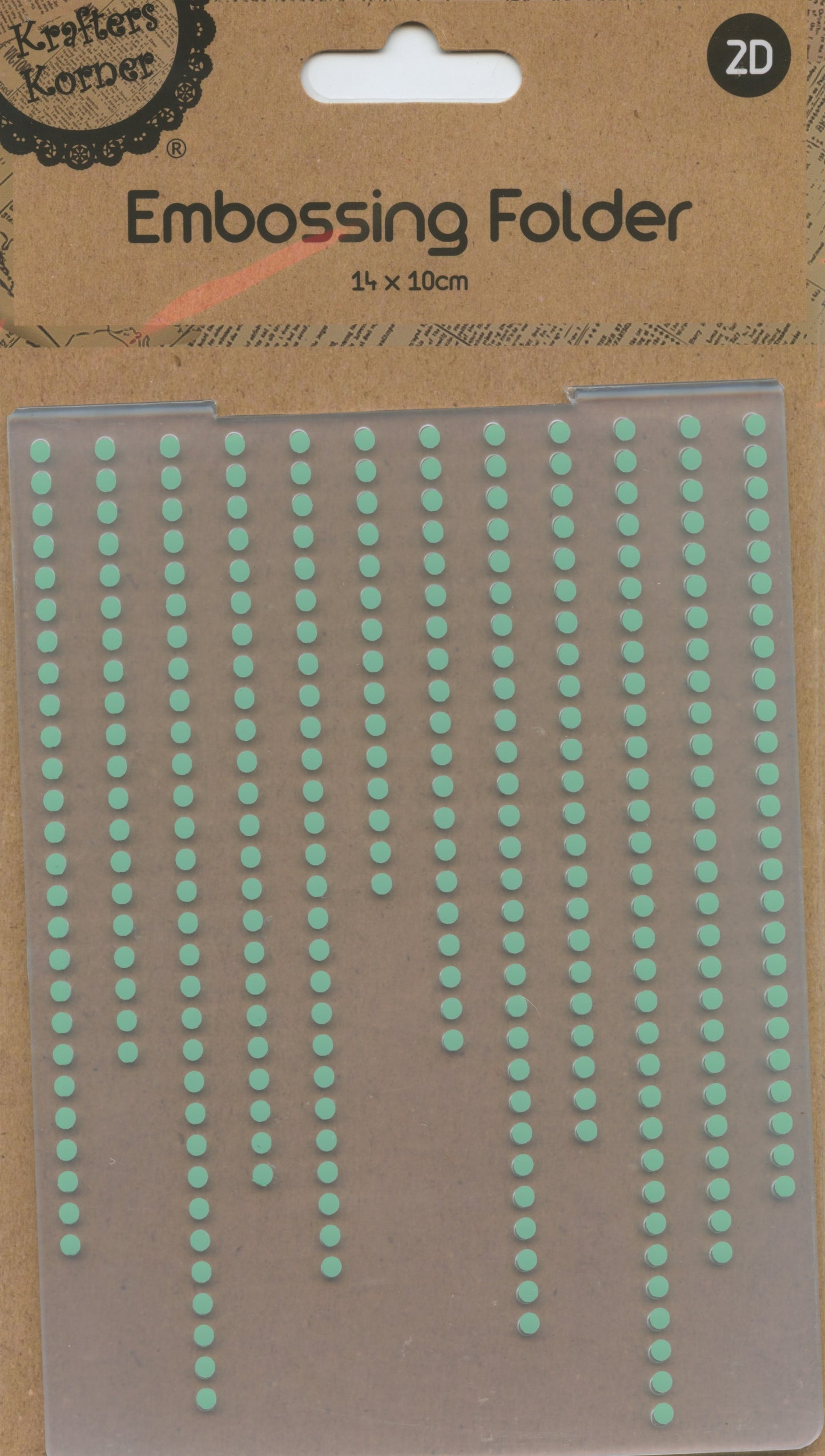 Embossing Folder - Dots (Different length drops) - One Folder