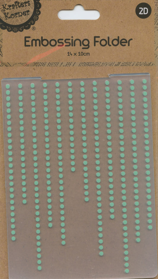 Embossing Folder - Dots (Different length drops) - One Folder