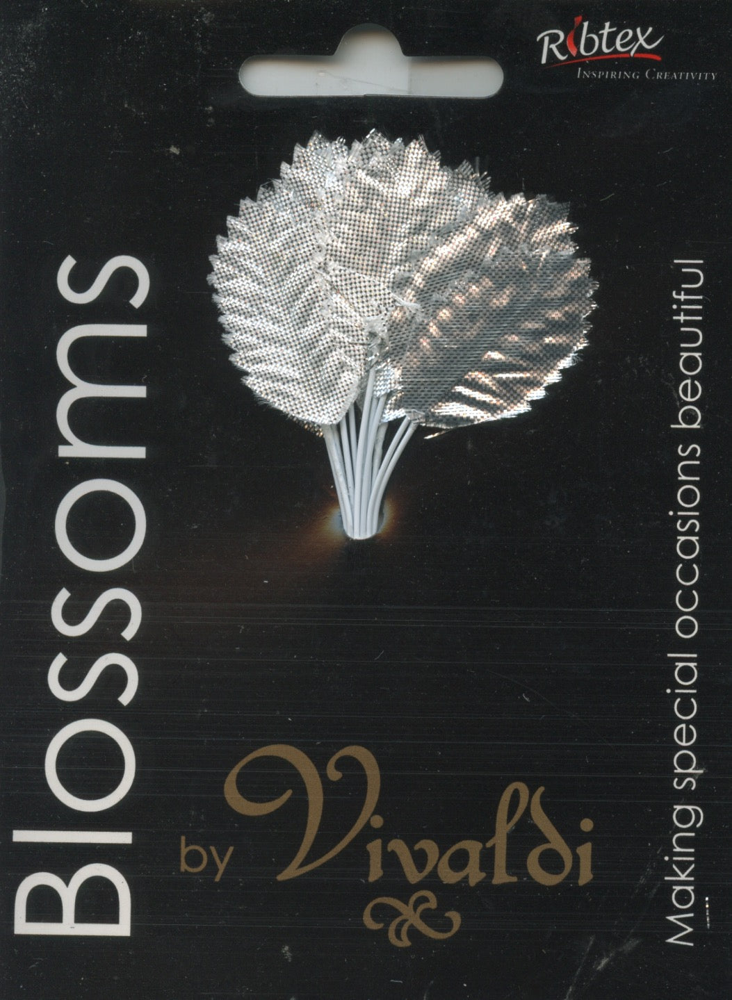Velvet Mini Rose Leaf - Silver - 12 pack