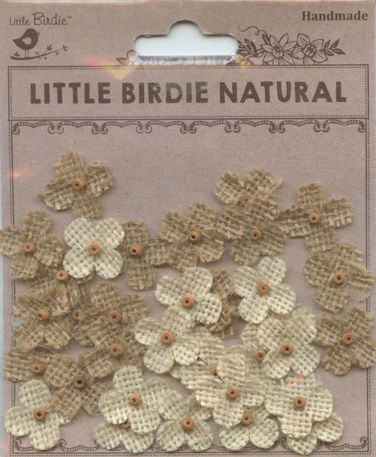 Little Birdie Handmade Burlap Antonia Natural And Cream 36pc